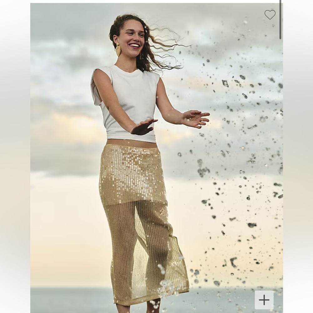 JCREW Collection layered sequin midi skirt